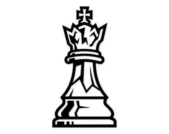 Chess King Icon Svg Png: Cut Ready Digital Design For Cricut Silhouette