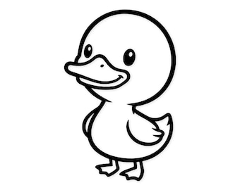 Duck SVG: Lekfull Cricut Cut-fil (digital nedladdning)