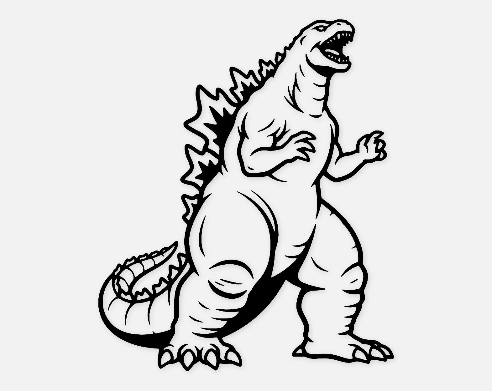 Godzilla Svg: Bold Design for T-shirts - Etsy