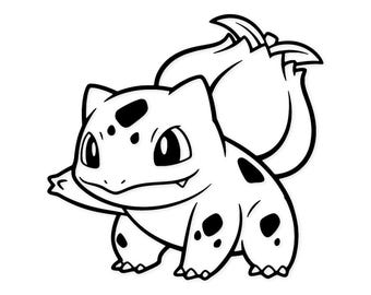 Bulbasaur Icon Svg Png: Bold Line Art For Stickers