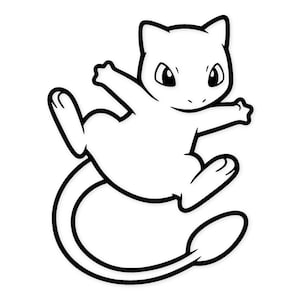 Puede incluir: Ilustración en blanco y negro de un personaje de dibujos animados con una larga cola. El personaje tiene ojos grandes, orejas pequeñas y se representa en una pose dinámica con los brazos y las piernas extendidos. El diseño presenta contornos negros gruesos.