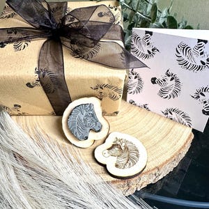Zebra Rubber Stamp for card crafting, journal crafting and gifting