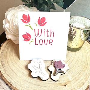 Tulip Rubber Stamp for card crafting, journal crafting and gifting