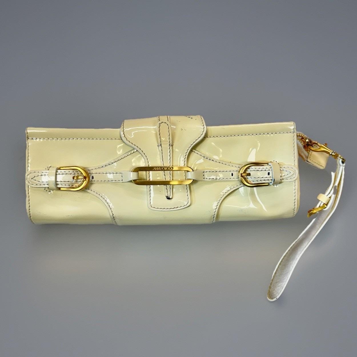 Vintage jimmy choo bag - 日本 JIMMY CHOO 赤 グリッター ポーチ 