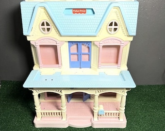 VTG 1993 Fisher Price Loving Family Dream Folding Doll House 6364