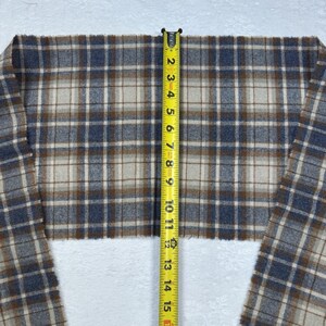 Vintage Pendleton Fringe Scarf 100% Virgin Wool Brown Tartan Plaid 58 x 11.5 USA image 4