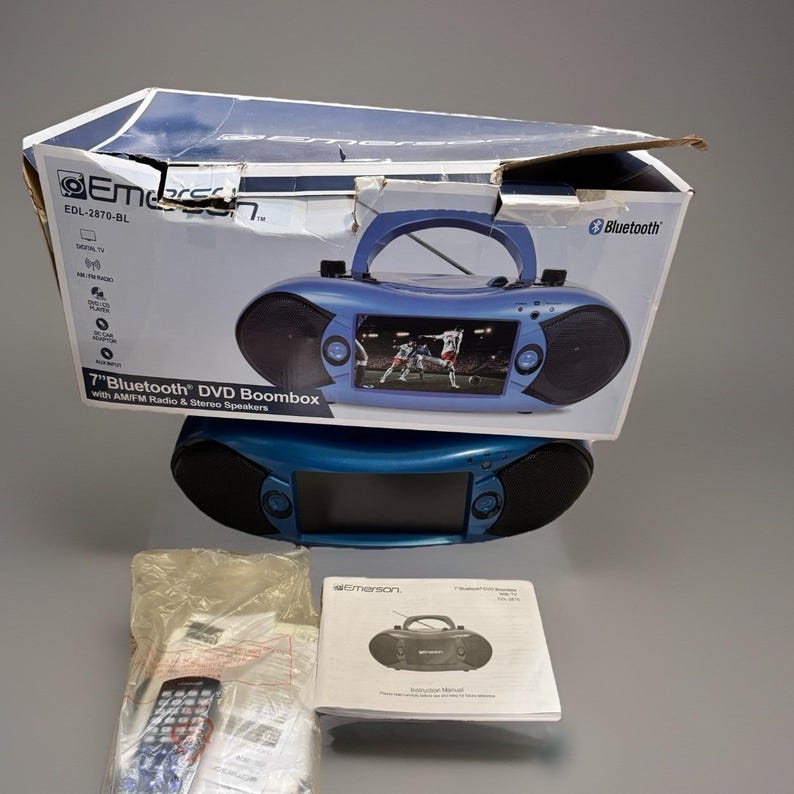 Emerson EDL-2870H Bluetooth Ghettoblaster DVD-Player mit 7 ''Schirm, TV-wärmer, Radio Bild 2