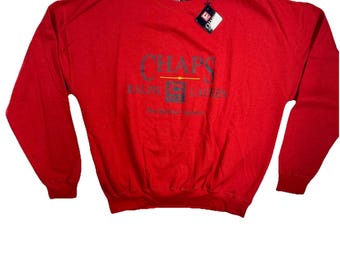 Vintage Y2K Chaps Ralph Lauren Crewneck Sweatshirt Red Size Large