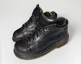 Vintage Dr. Martens 8550 Czarne Grube Buty Oxford Derby Wyprodukowano w Anglii UK 7