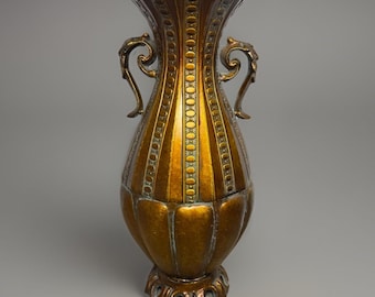 Vintage Art Nouveau Bronze Decorative metal /cast iron Vase Antique-Style