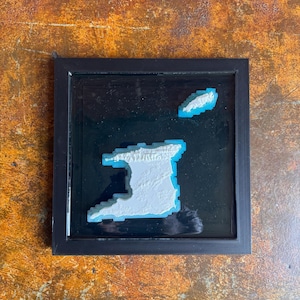 Benutzerdefinierte topografische 3D-Karte | Trinidad & Tobago | Resin Harz | Karibische Wandkunst | Handgemachte Landkarte der Insel | Küsten Wohnkultur