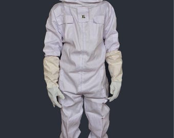 Traje de apicultura de poliéster y algodón con velo / Equipo de protección integral para colmenas
