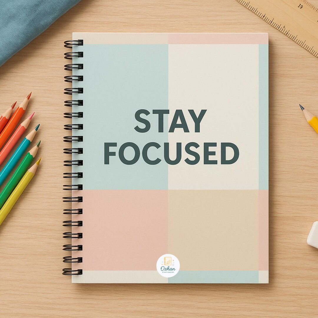 Stay Notebook Stay Focused Spiral Notebook: A5 Motivational Journal for Students - Etsy