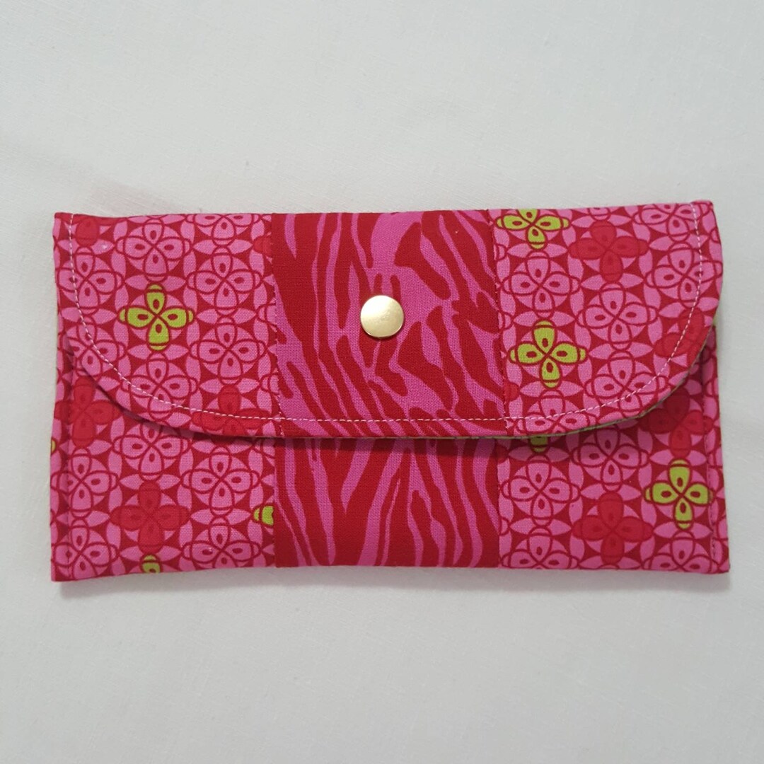 Glasses Case Soft Fabric Eyewear Pouch Pink and Spring Green Sunglasses