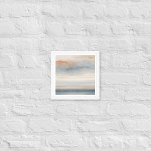 Soft Horizon | Framed Seascape Poster | Minimalist Coastal Art Print 10x10