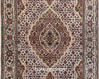 Hand Knotted Wool Area Rug, Handmade in India, Multicolor Medallion Carpet, Custom Sizes