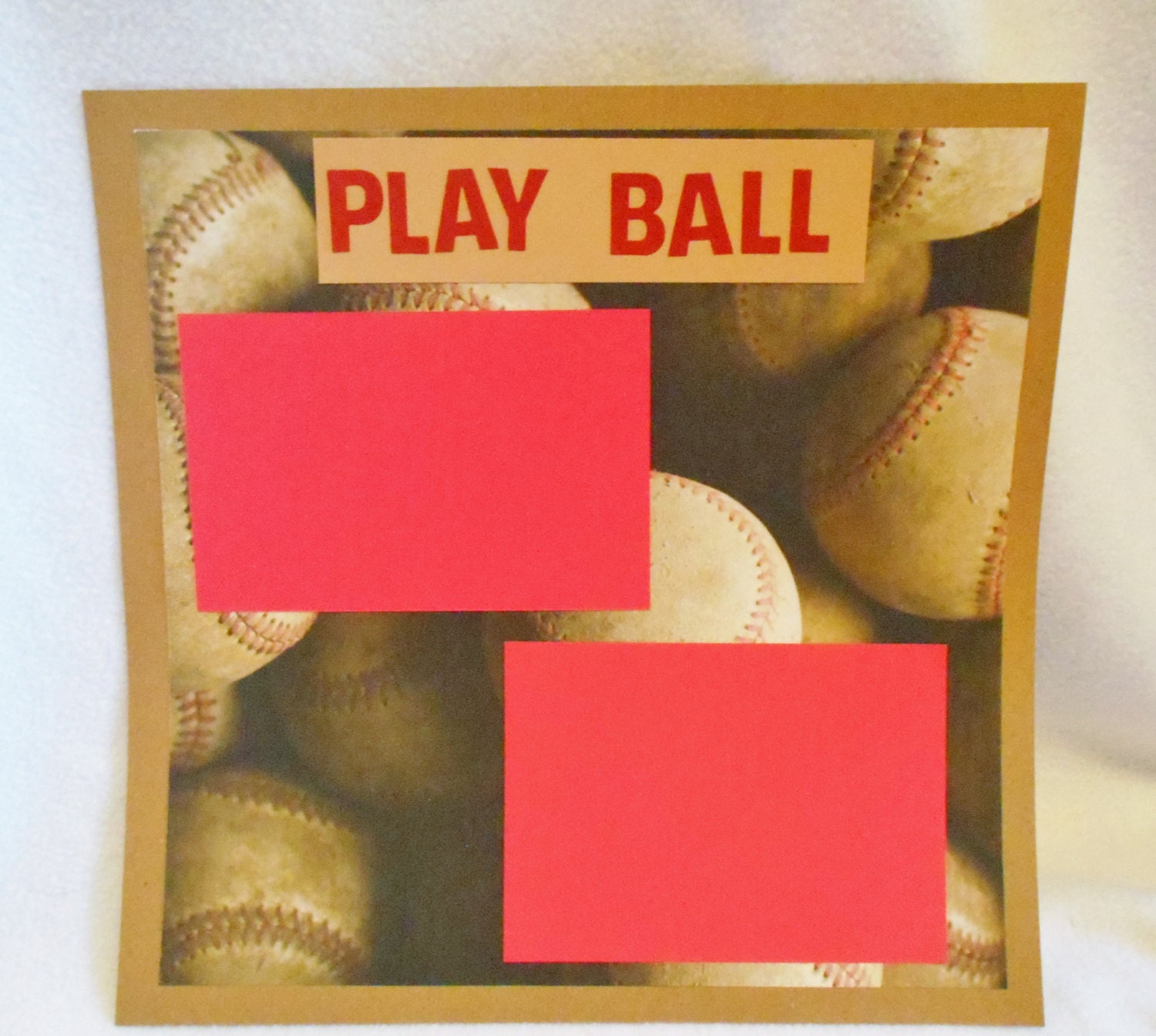 Sports 12 X 12 Premade Scrapbook Page, Baseball or Softball Theme ...