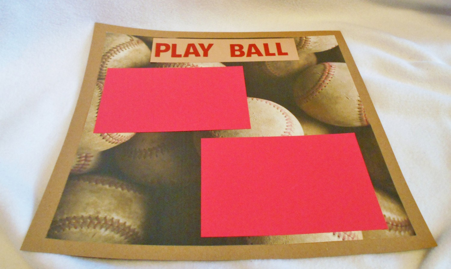 Sports 12 X 12 Premade Scrapbook Page, Baseball or Softball Theme ...