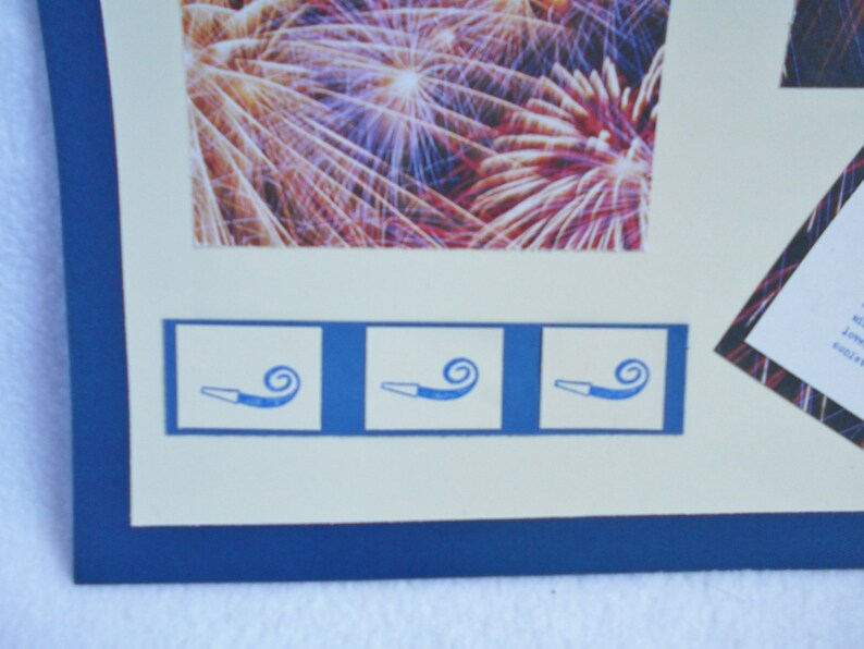 May include: Three blue party blowers with a white background. The blowers are in a row and are all the same size. The blowers are in the shape of a trumpet with a curled end.