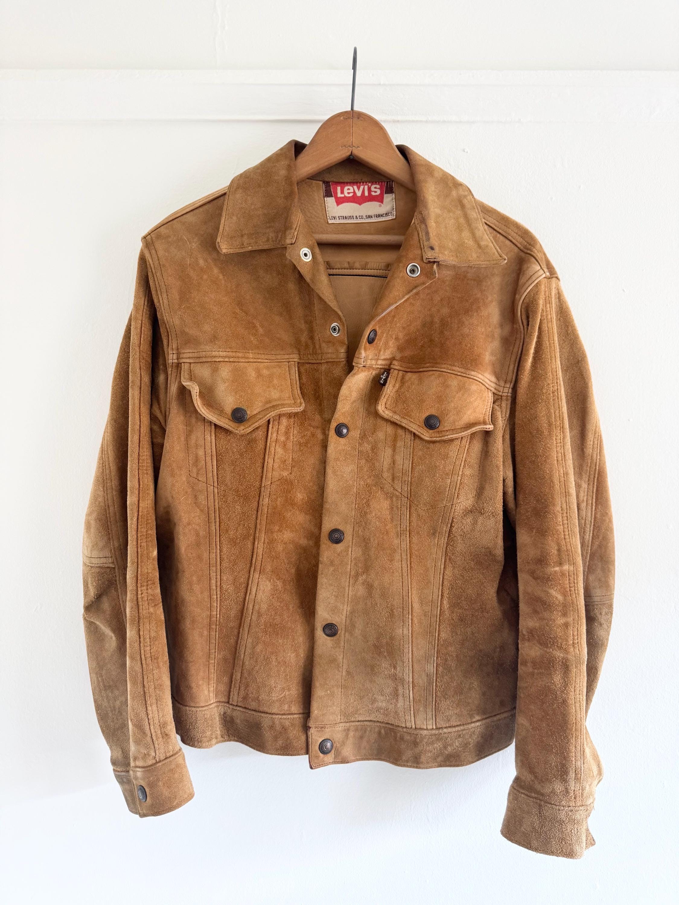 Vintage Levis Suede Trucker Jacket - Etsy UK
