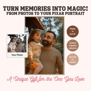 Custom 3D Pixar-Style Portrait from Photo | Personalized Digital Character Art | Family, Pet, Couple Gift Illustration  | Unique Gift