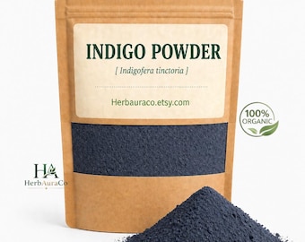 Pure Indigo Powder for Hair: Natural Plant-Based Dark Hair Color (DIY Herbal)