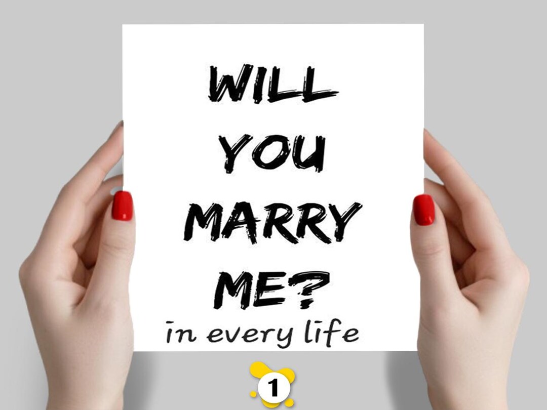 Will You Marry Me Card Digital Download – Printable Proposal Card ...