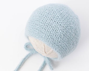 Knit Newborn Bonnet Photo Props Newborn Photography Props Baby Boy Bonnet New Baby Gifts Baby Shower Gifts Winter Baby Hat Newborn Hat
