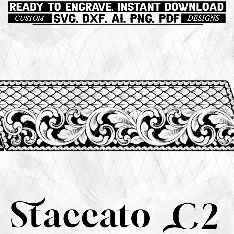 Staccato C2 Scroll Dragon Scale Pattern, Laser Engraving Design, SVG ...