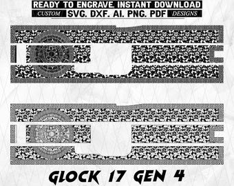 Engraving Pattern: Aztec Calendar Scrollwork (Digital Download)