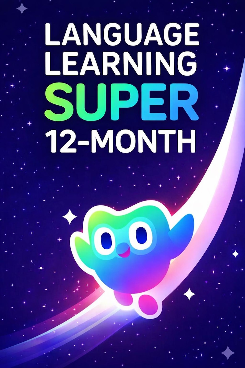 12-month Duolingo Language Learning Planner Bundle | Study Tracker ...