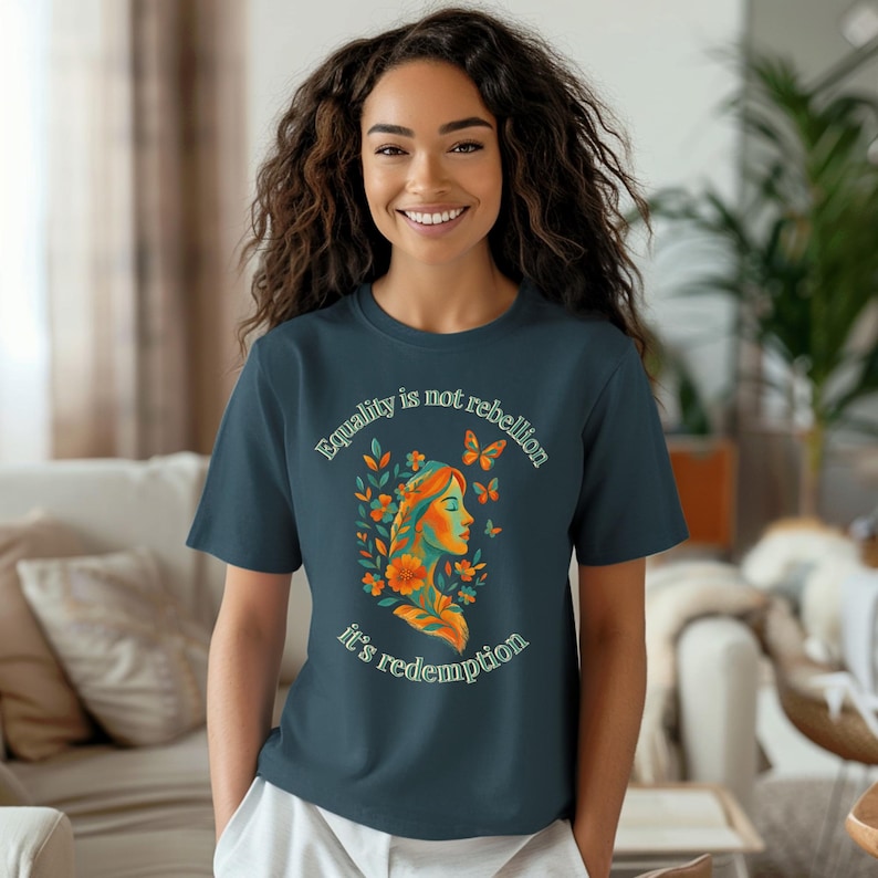 Equality Is Not Rebellion Its Redemption Christian Feminist Shirt She Walks Free Apparel image 1