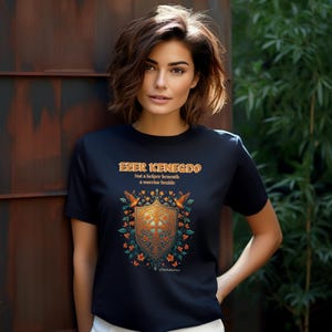 Ezer Kenegdo a Warrior Beside, Not Beneath Genesis 2:18 Christian T-Shirt image 3