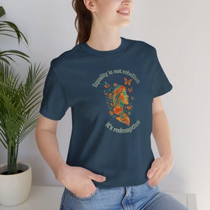 Equality Is Not Rebellion Its Redemption Christian Feminist Shirt She Walks Free Apparel image 9
