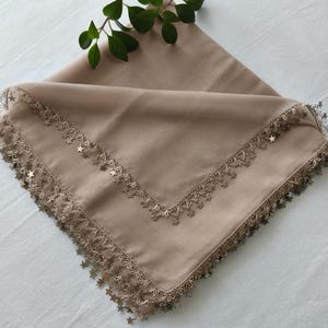 Merletto ad ago turco tradizionale - sciarpa fatta a mano - sciarpa in pizzo ad ago - pizzo fatto a mano - fatto a mano - fazzoletto - scialle - hijab