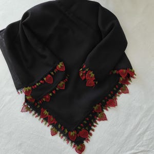 Merletto ad ago turco tradizionale - sciarpa fatta a mano - sciarpa in pizzo ad ago - pizzo fatto a mano - fatto a mano - fazzoletto - scialle - hijab - regalo