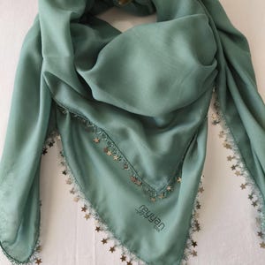Merletto ad ago turco tradizionale - sciarpa fatta a mano - sciarpa in pizzo ad ago - pizzo fatto a mano - fatto a mano - fazzoletto - scialle - hijab
