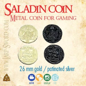 Saladin - metal coin for gaming and larp