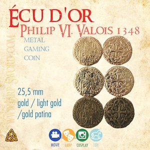 Écu d&#39;Or - metal coin for gaming