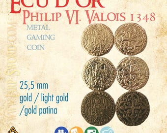 Écu d'Or - Metallmünze zum Spielen