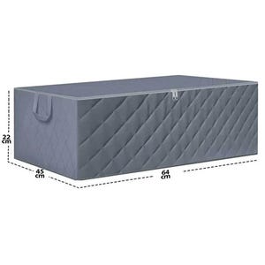 Antracietkleurige stoffen opbergzakken: opbergers onder het bed, set van 6 inch