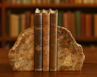 Vintage Petrified Wood Tray: Retro Shelf Decor (14