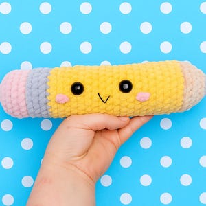 かわいい鉛筆ぬいぐるみ - 手作りかぎ針編みぬいぐるみ - 先生へのプレゼント - 新学期の飾り - 編みぐるみぬいぐるみ - かわいいデスク仲間