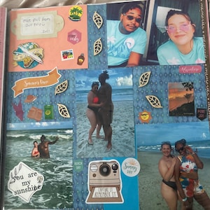 Custom Scrapbook – Handmade Memory Book – Personalized Gift – for Anniversary, Bridal Shower, wedding, vacation