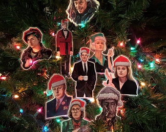 TWIN PEAKS Christmas Ornament 9 Pack Combo - FREE Xmas card with Every Set Purchased!