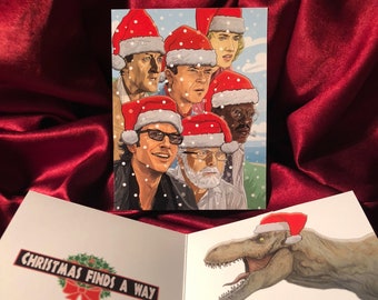 Jurassic CHRISTMAS FINDS a WAY Card!