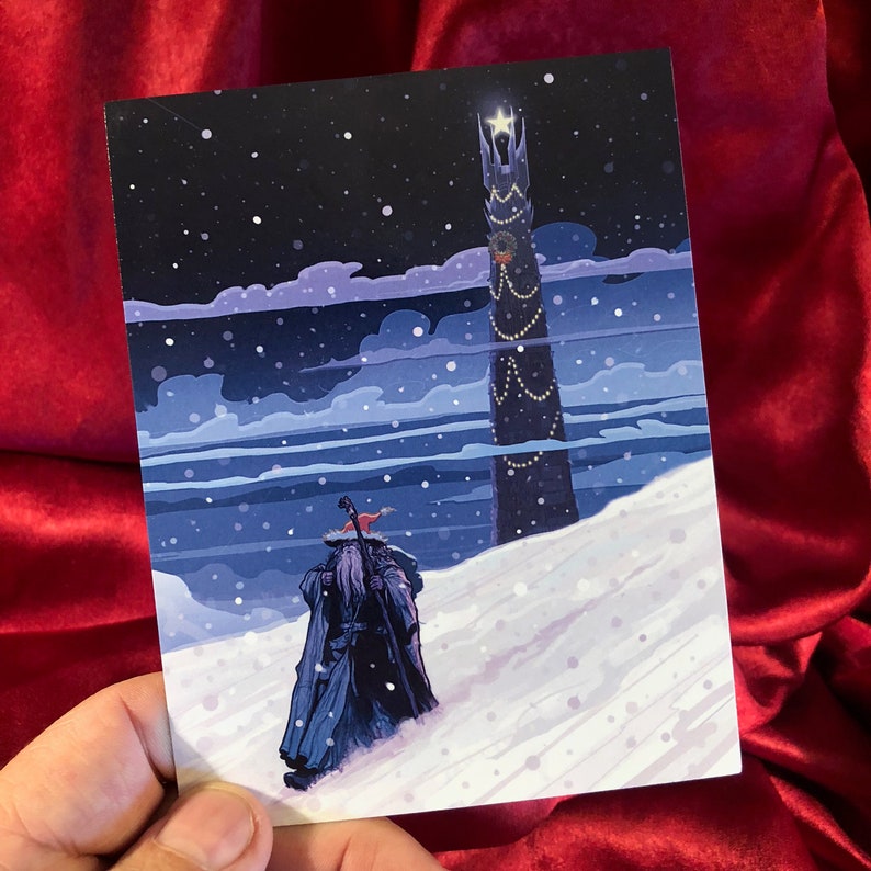 GANDALF Lord of the Rings CHRISTMAS CARD | Etsy