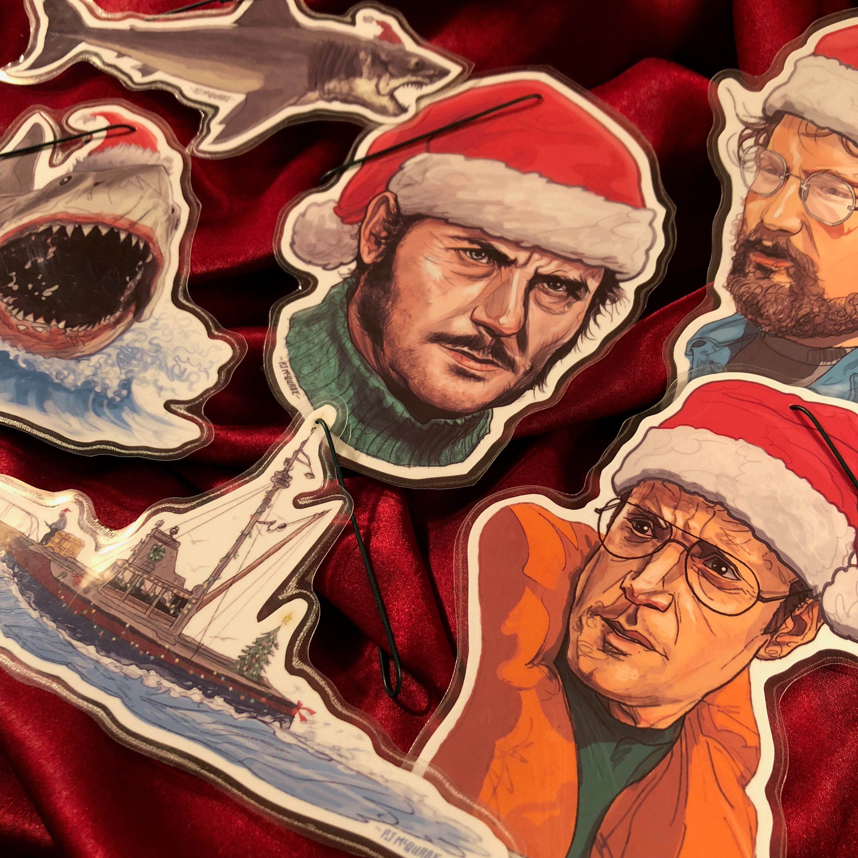 JAWS Christmas ORNAMENT 6 Pack Combo FREE Jaws Xmas Card Etsy