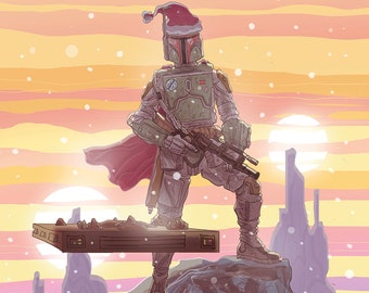 Boba Fett Star Wars Christmas Card