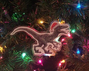 JURASSIC PARK Velociraptor Christmas ORNAMENT!